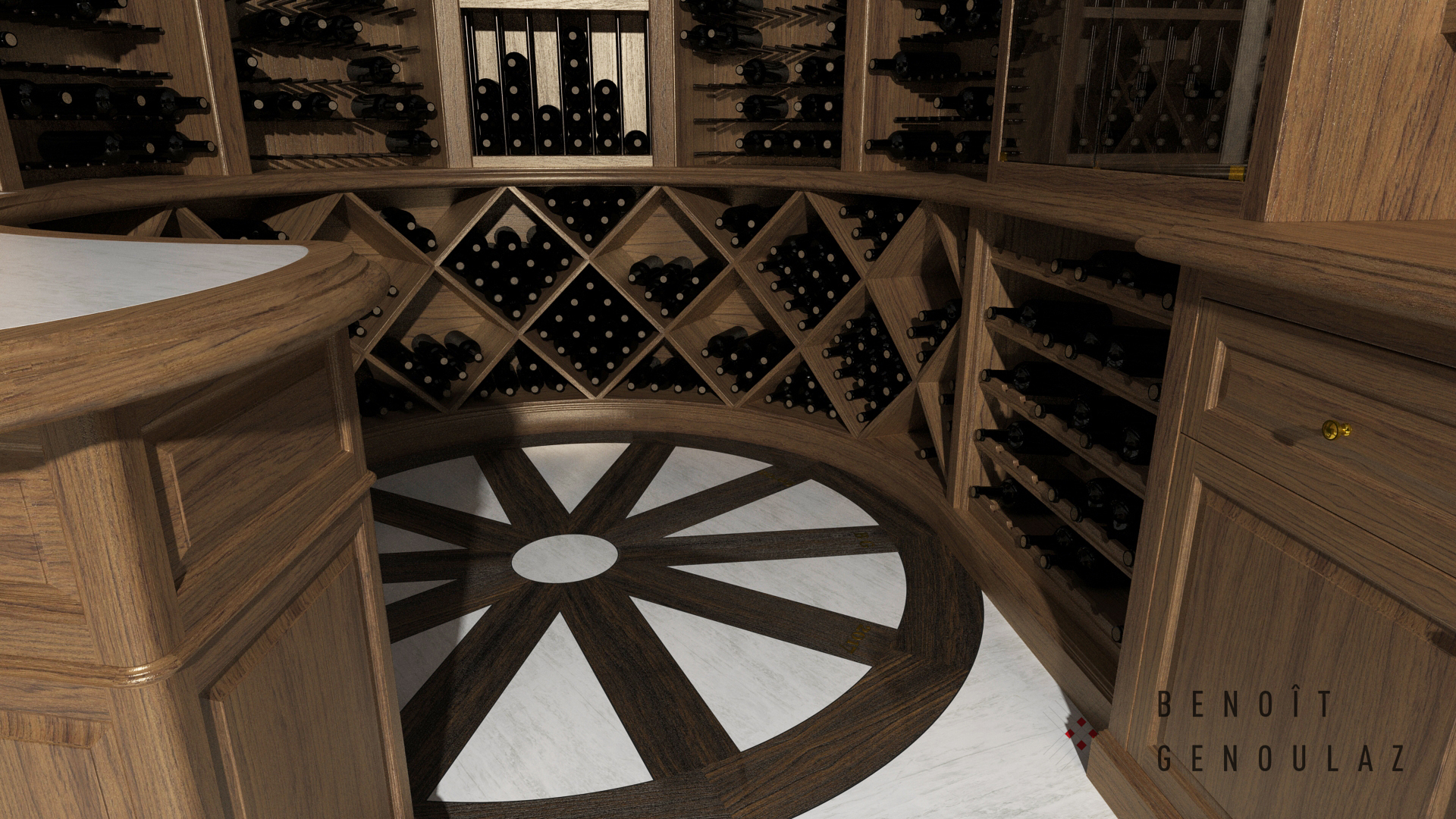 Cellier 1057 bouteilles